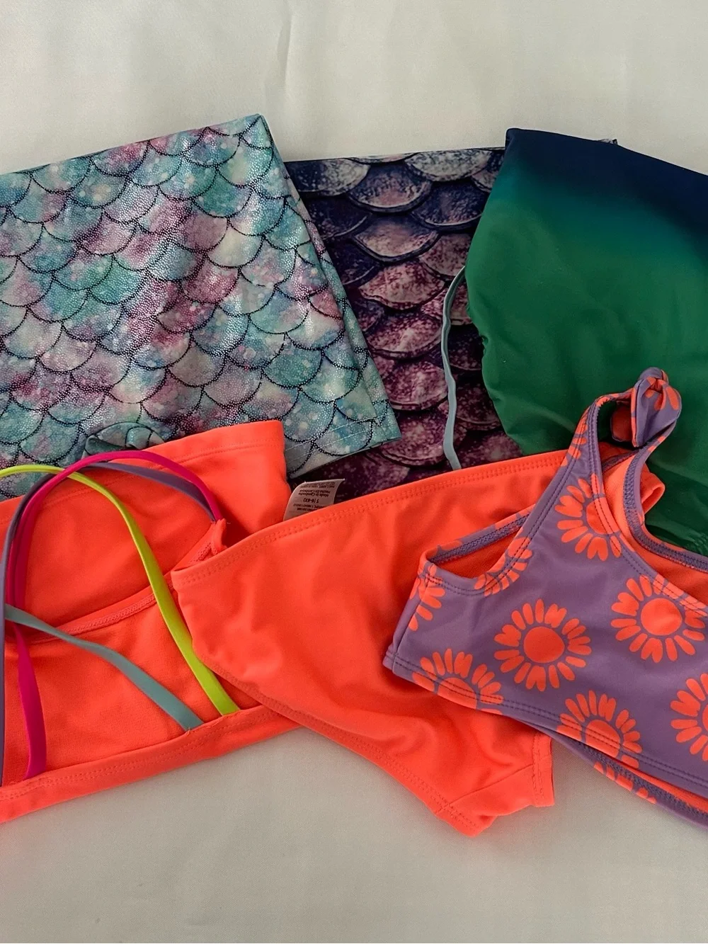 Girls size 6 swimsuit bundle 6 pieces bathing suit assorted brands